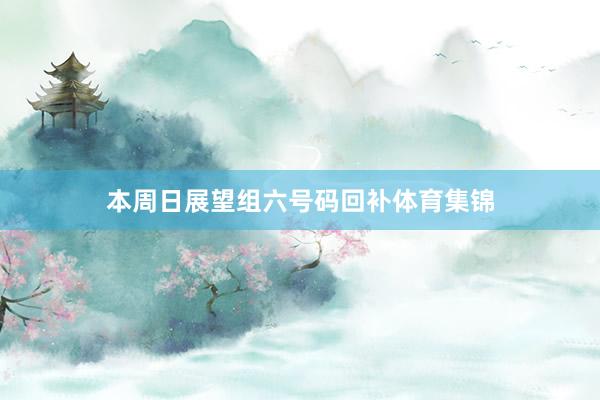本周日展望组六号码回补体育集锦