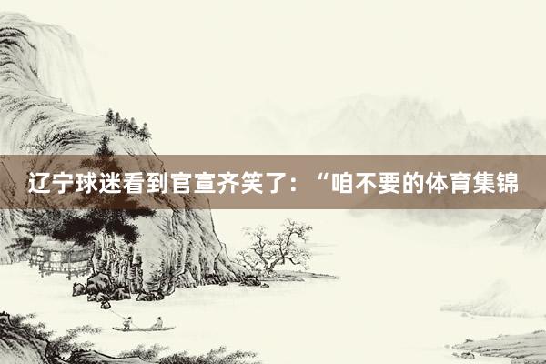 辽宁球迷看到官宣齐笑了：“咱不要的体育集锦