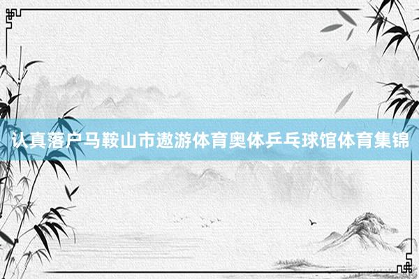 认真落户马鞍山市遨游体育奥体乒乓球馆体育集锦