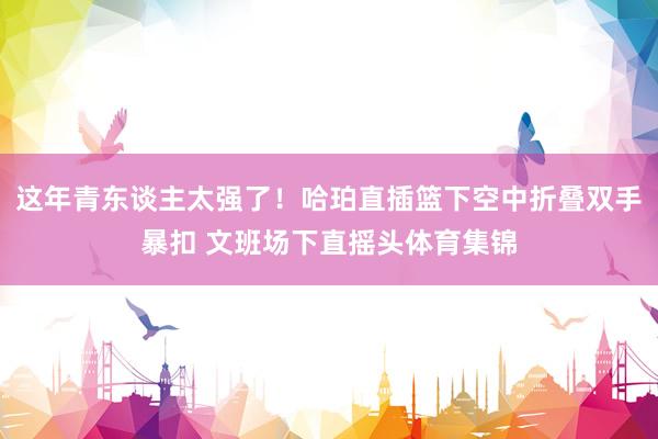 这年青东谈主太强了！哈珀直插篮下空中折叠双手暴扣 文班场下直摇头体育集锦